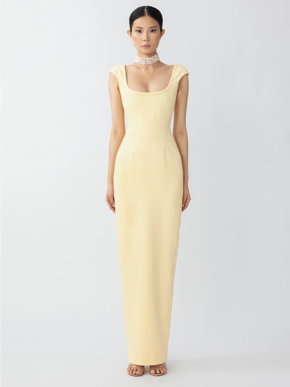 Sau Lee Brooke Gown in butter yellow
